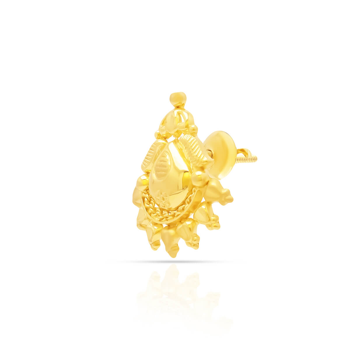 Gold Short Necklace with Intricate Crafting
