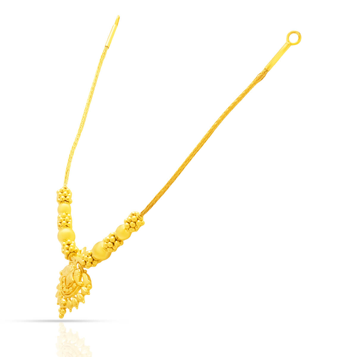 Gold Short Necklace with Exquiste Crafting
