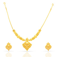 Gold Short Necklace with Exclusive Artistry