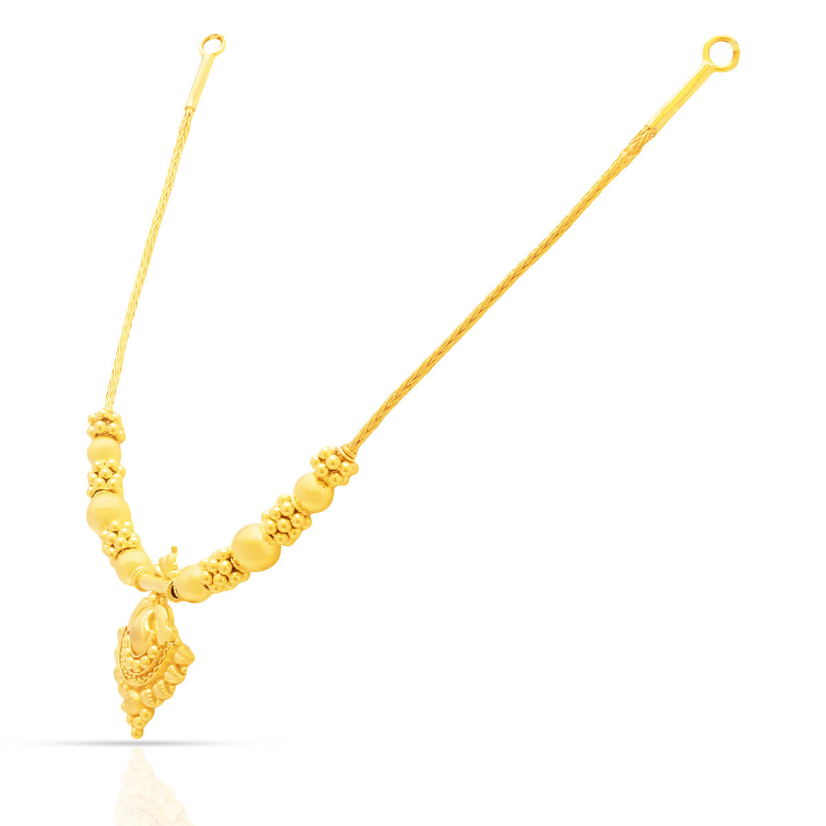 Gold Short Necklace with Exclusive Artistry