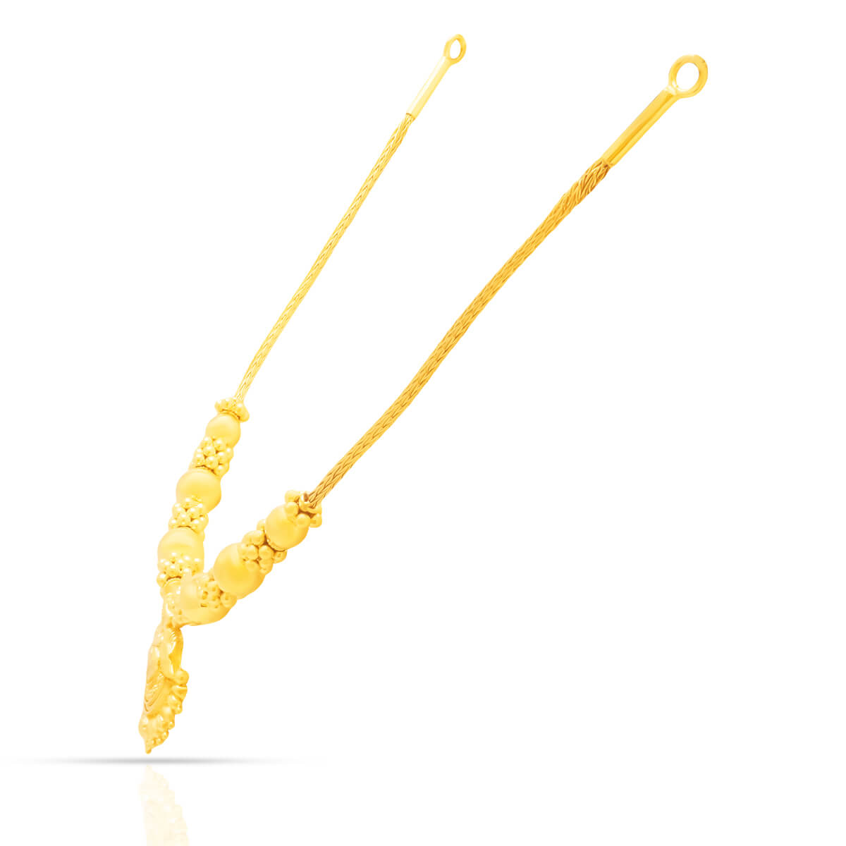 Gold Short Necklace with Exclusive Crafting