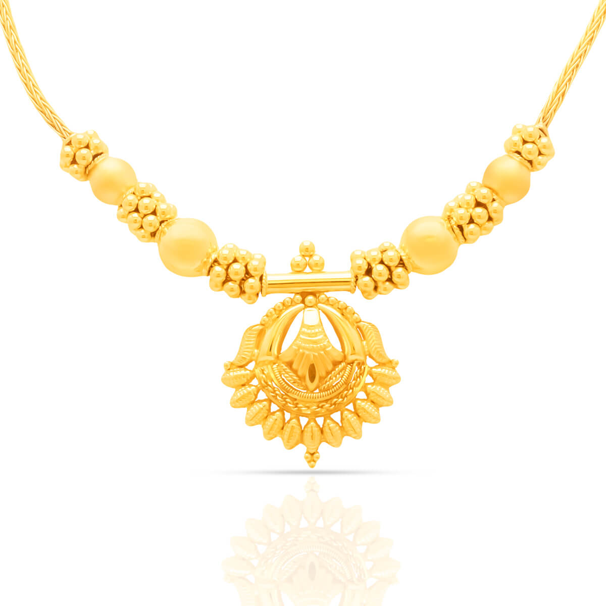 Gold Short Necklace with Vintage Grace