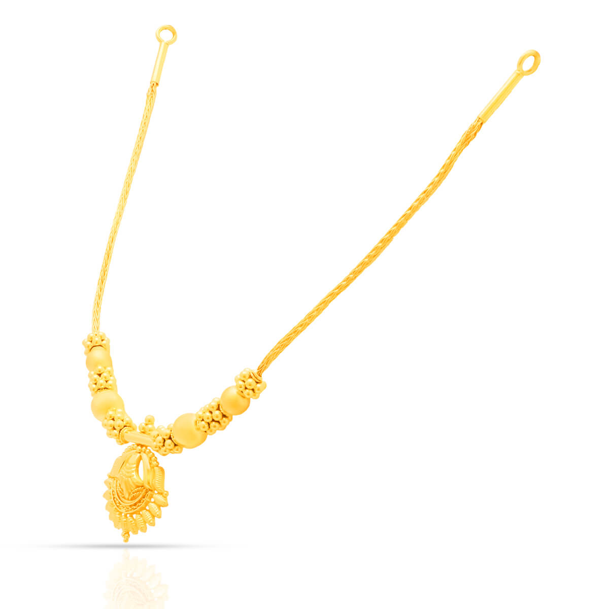 Gold Short Necklace with Vintage Grace