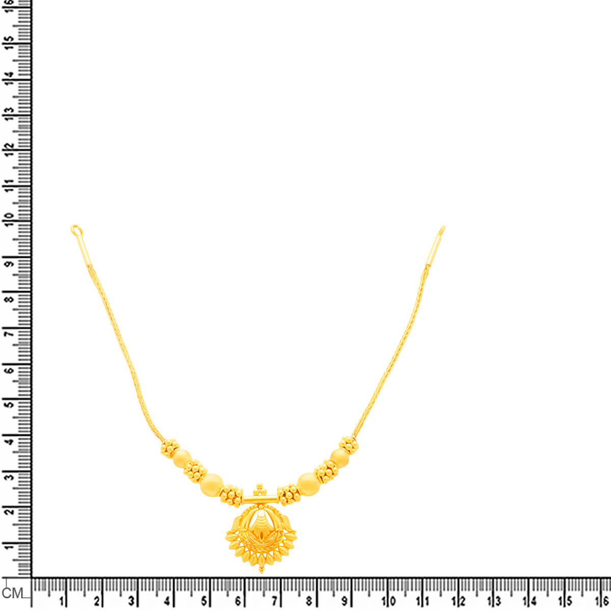 Gold Short Necklace with Vintage Grace