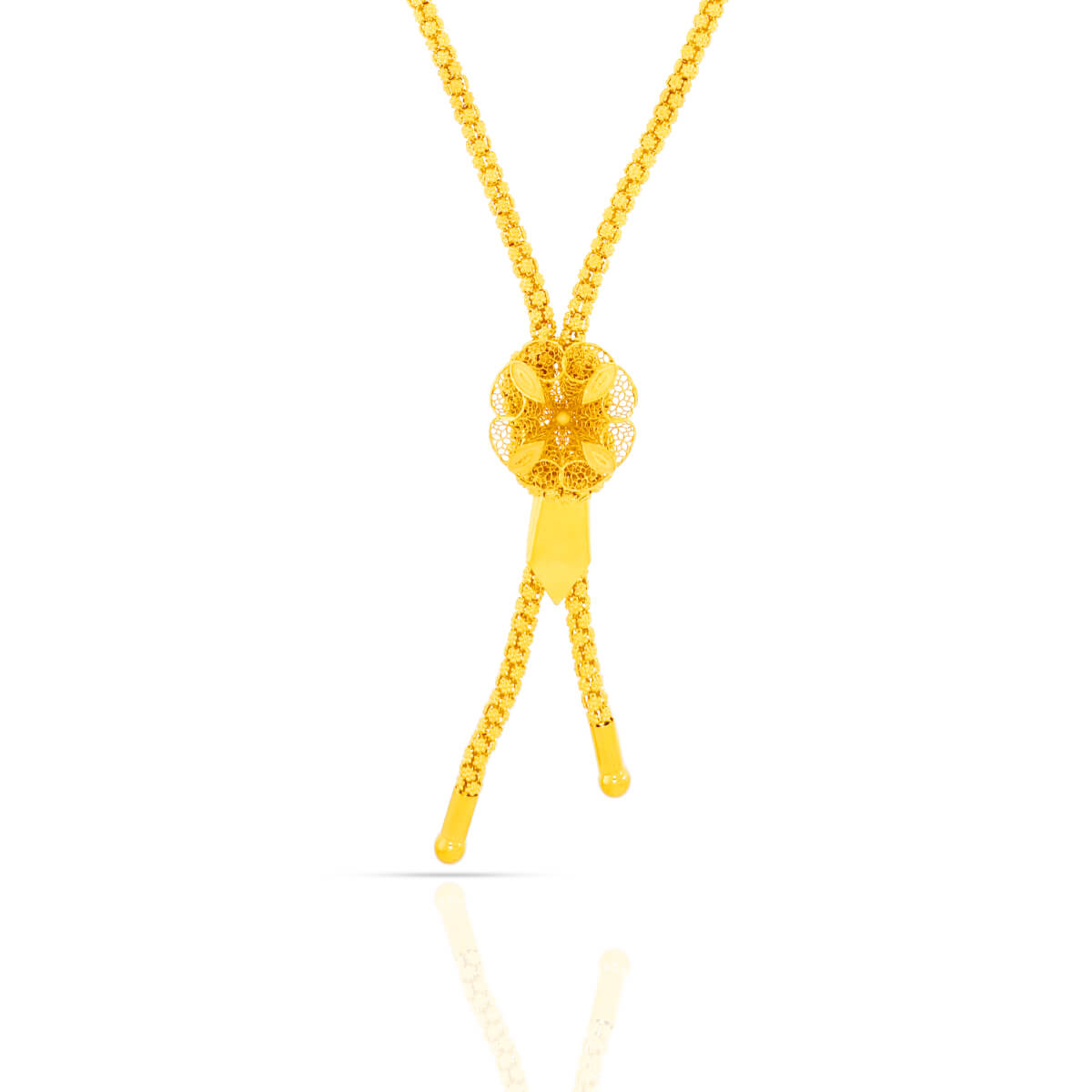Sleek Stylish Gold Short Necklace