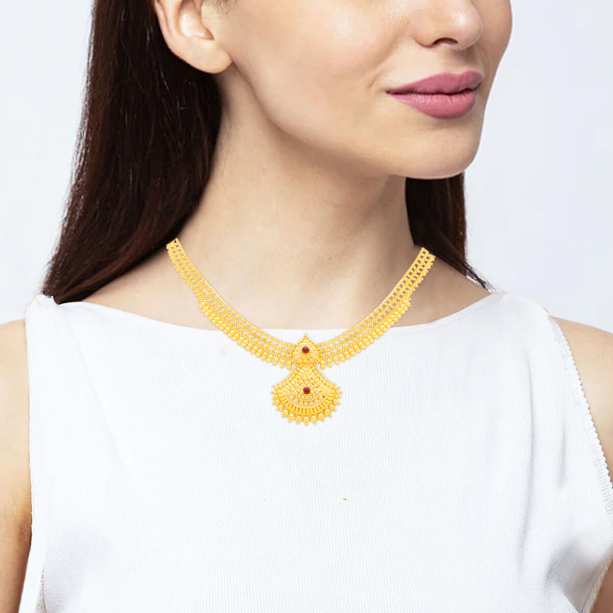 Vintage Vibrance Gold Short Necklace