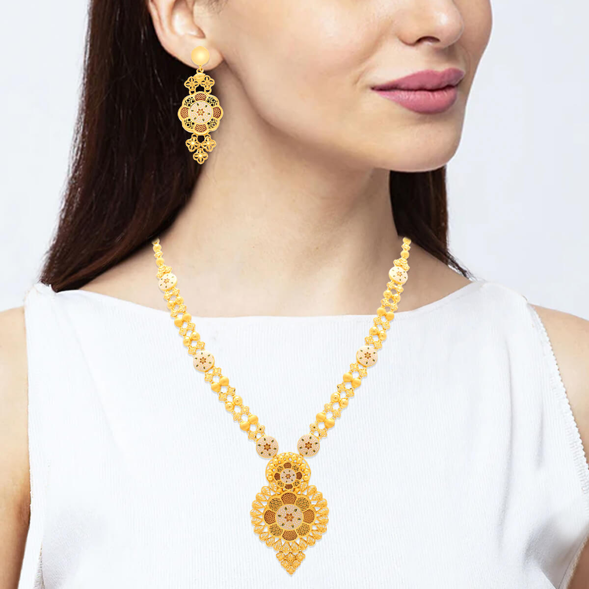Classic Majesty Wedding Gold Necklace