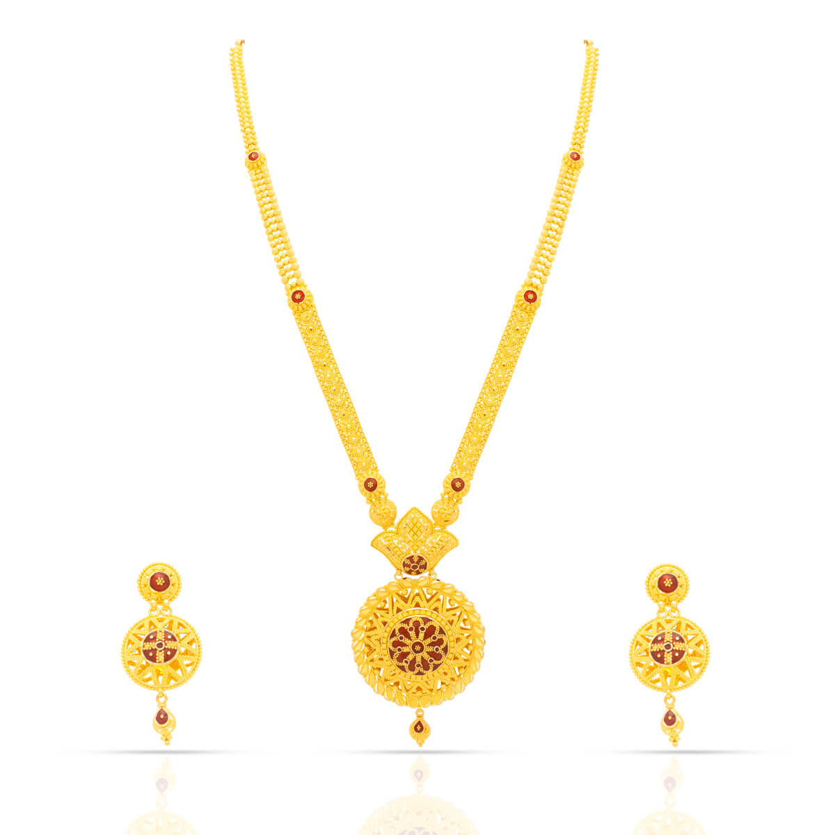 Classic Floral Elegance Gold Short Necklace