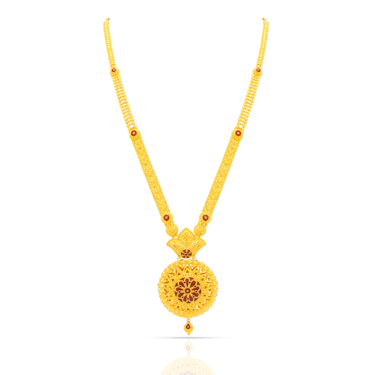 Classic Floral Elegance Gold Short Necklace