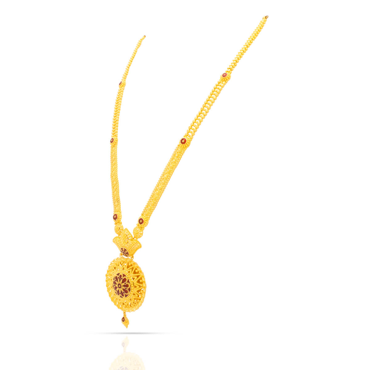 Classic Floral Elegance Gold Short Necklace