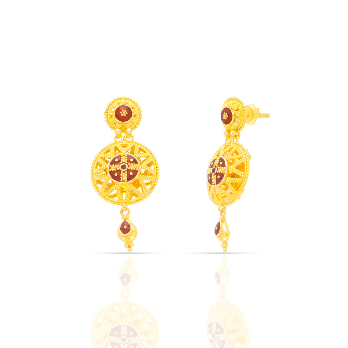 Classic Floral Elegance Gold Short Necklace