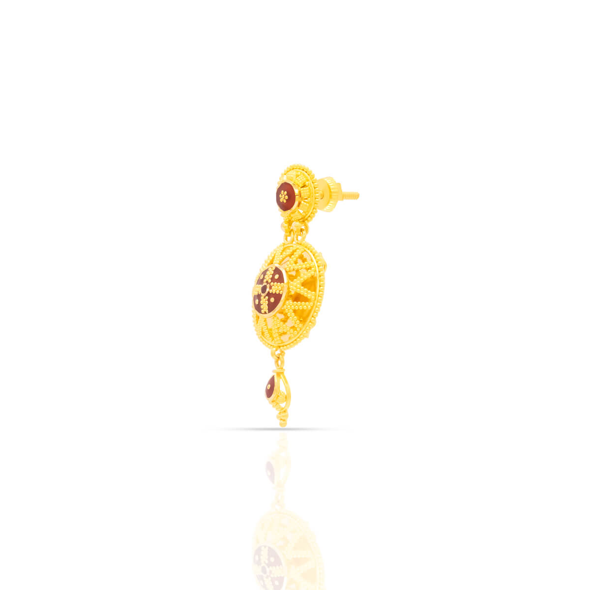 Classic Floral Elegance Gold Short Necklace