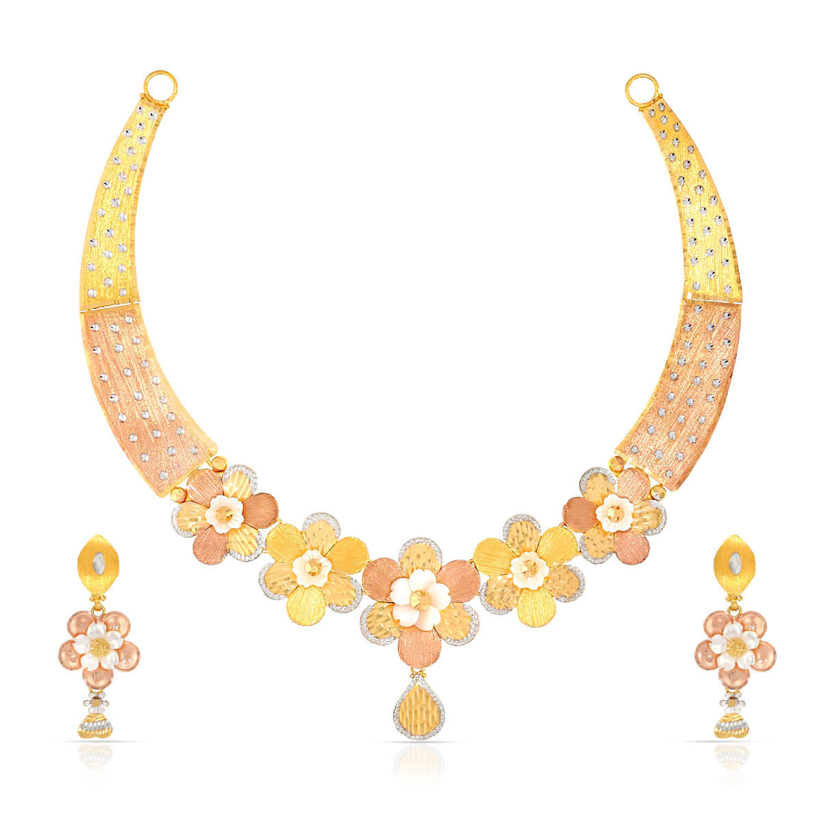 Garden of Flower Wedding Gold Necklace