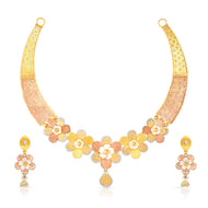 Garden of Flower Wedding Gold Necklace