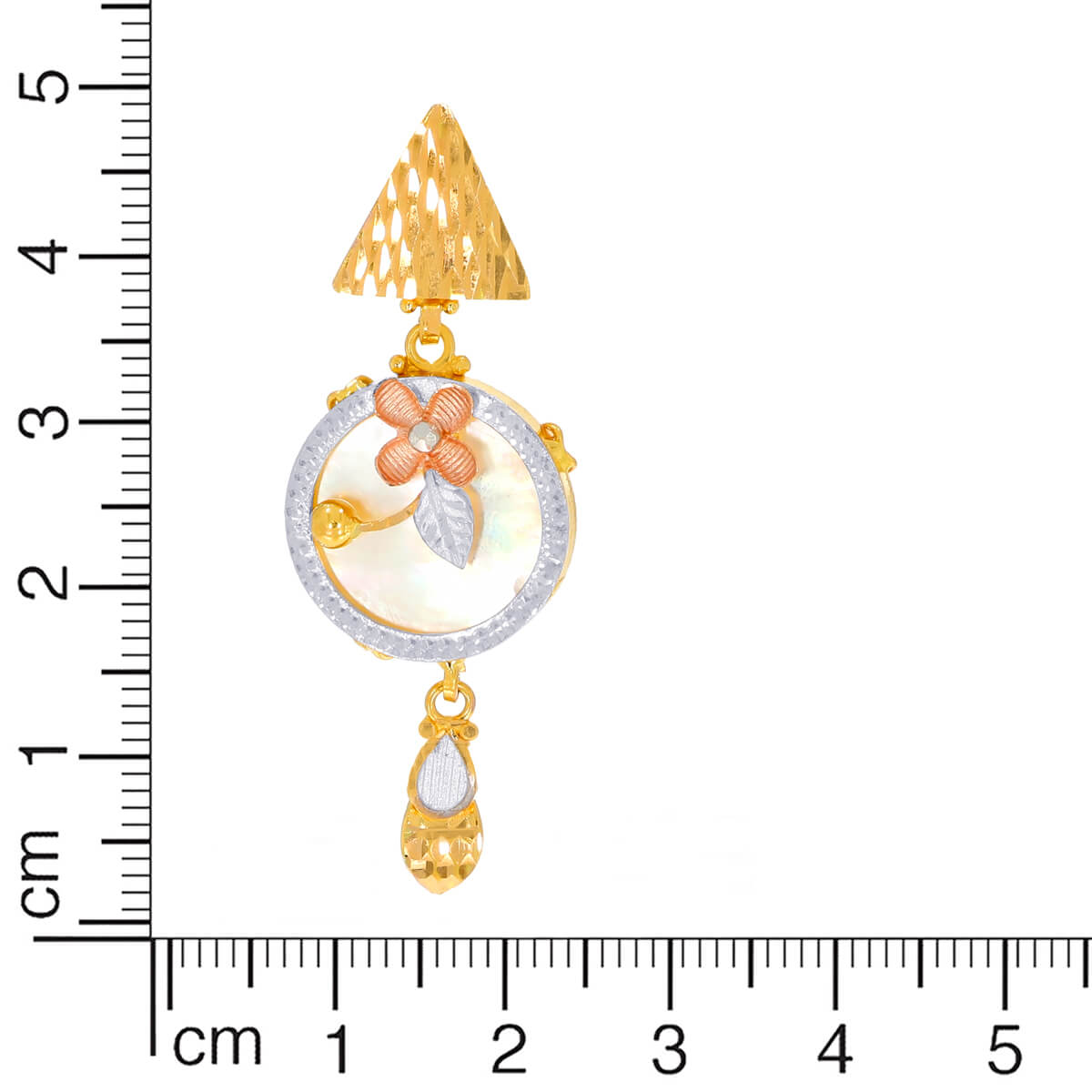 Mesmerizing Floral Elegance Gold Short Necklace