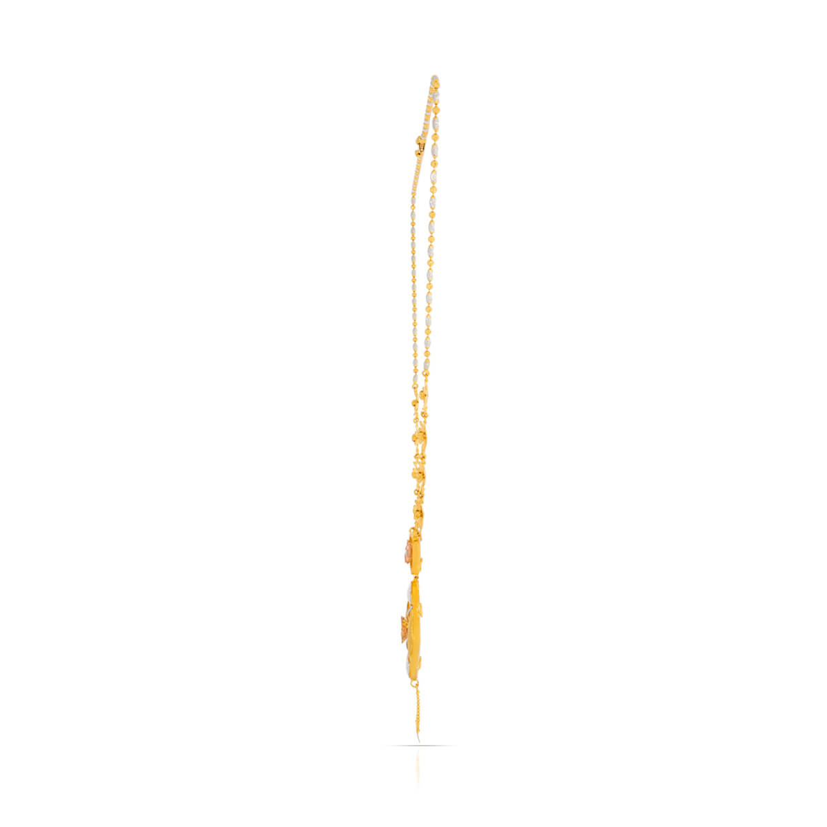 Splendid Elegance Gold Short Necklace_GNKD23041257_GERD23041258
