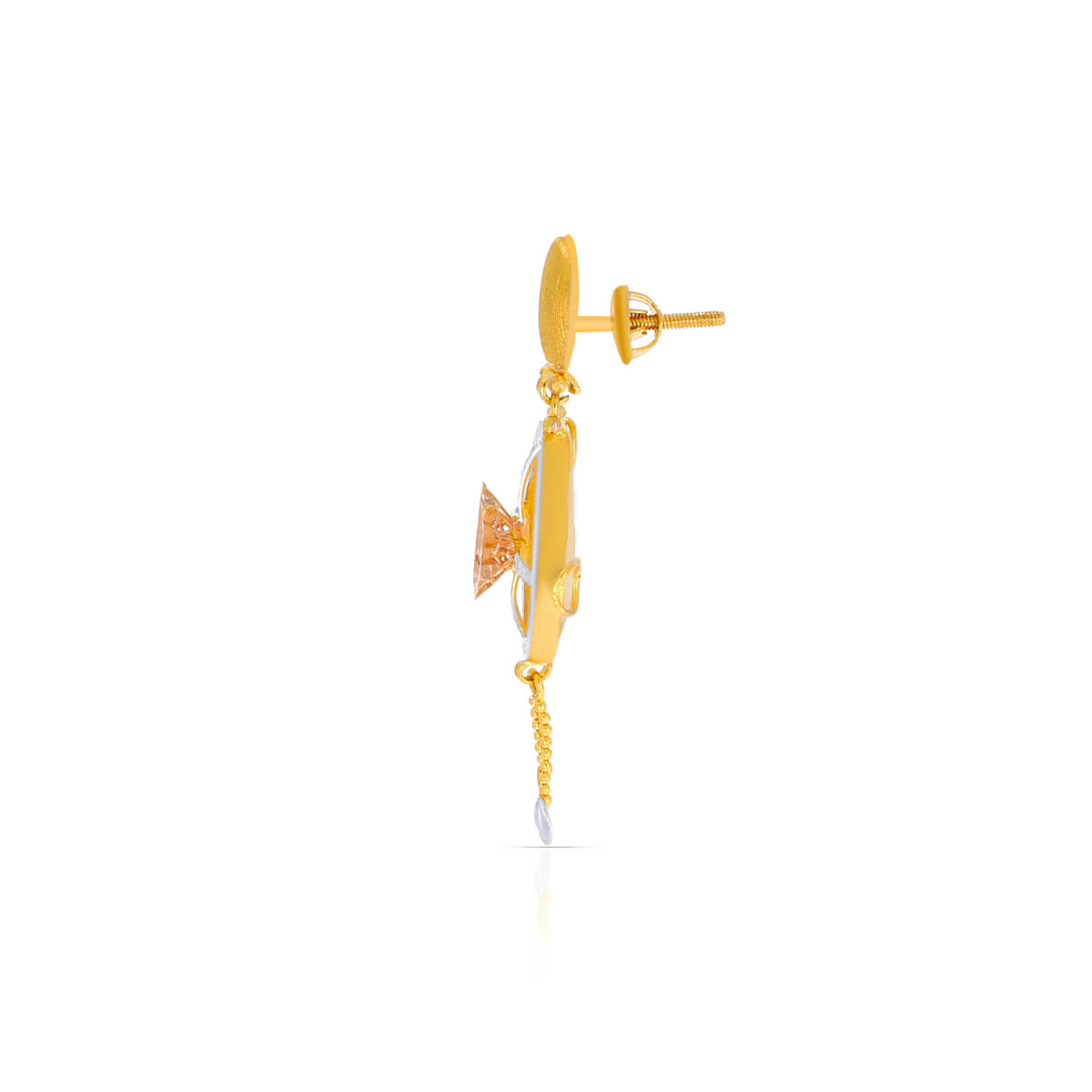 Splendid Elegance Gold Short Necklace_GNKD23041257_GERD23041258