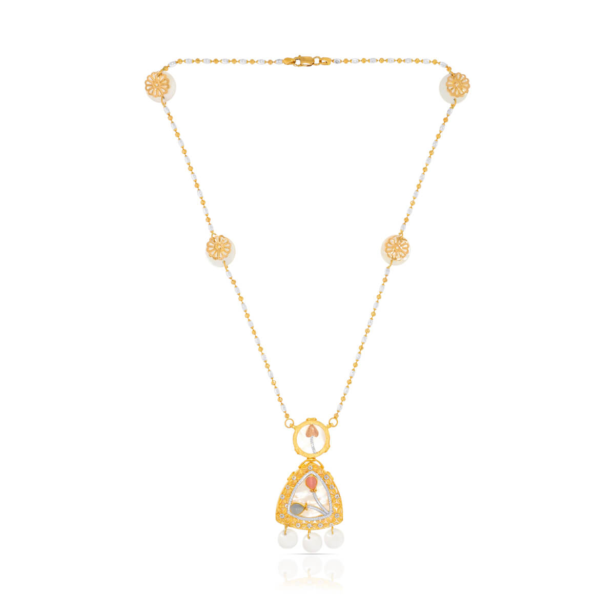 Triad Gold Short Necklace with Effortless Shine
