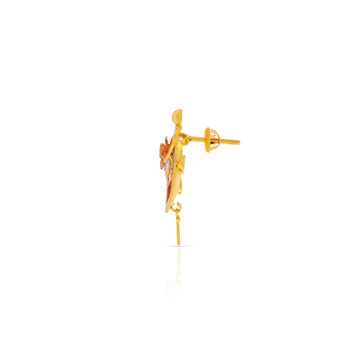 Rosy Elegance Cuboid Gold Short Necklace