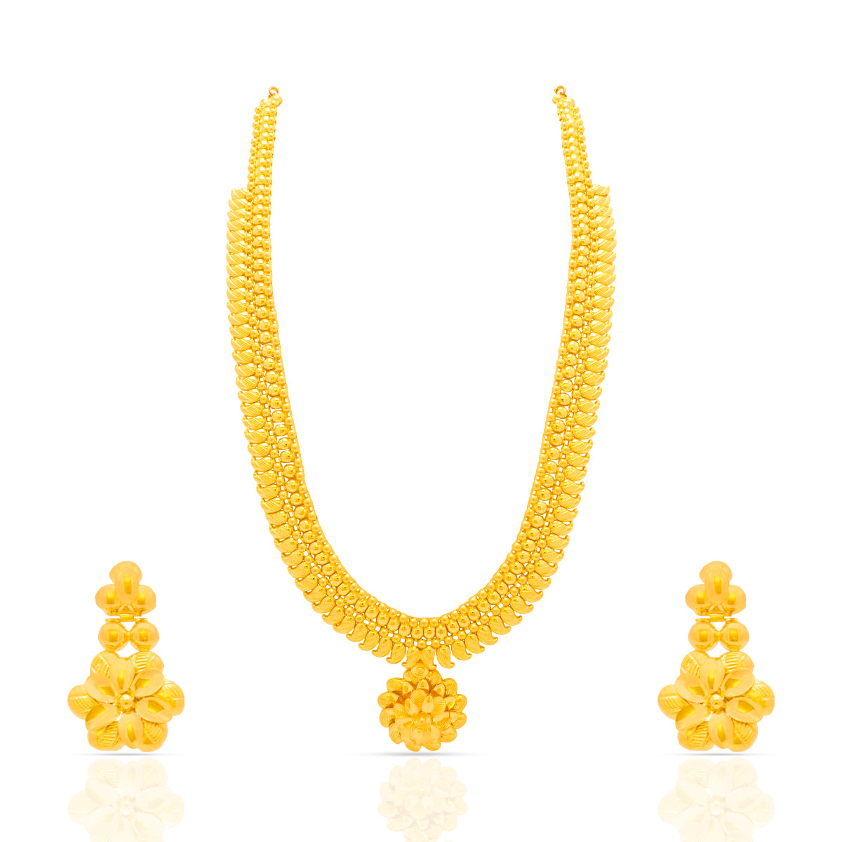 Luxuriant Glory 22K Gold Long Necklace Set