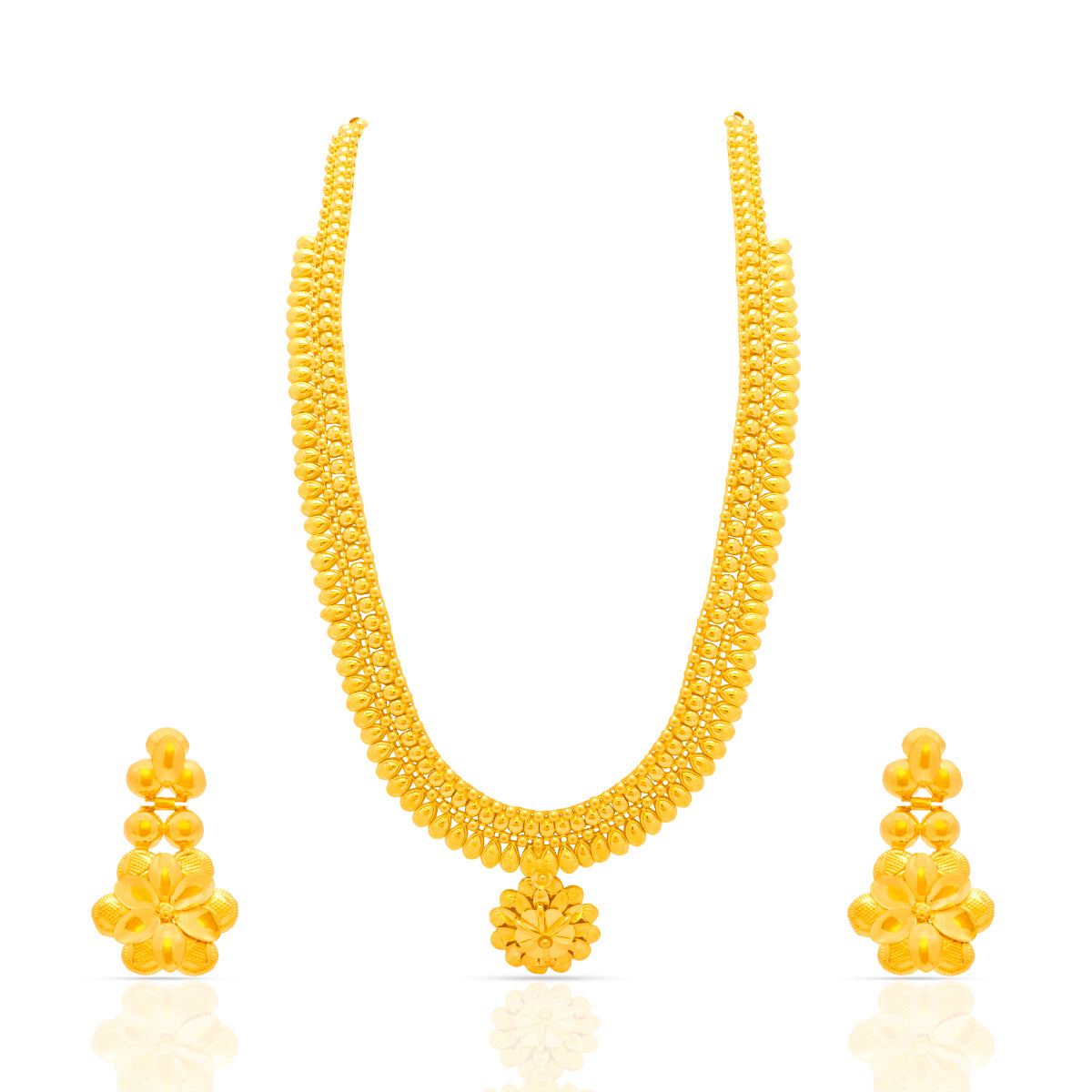 Vintage Lure 22K Gold Long Necklace Set