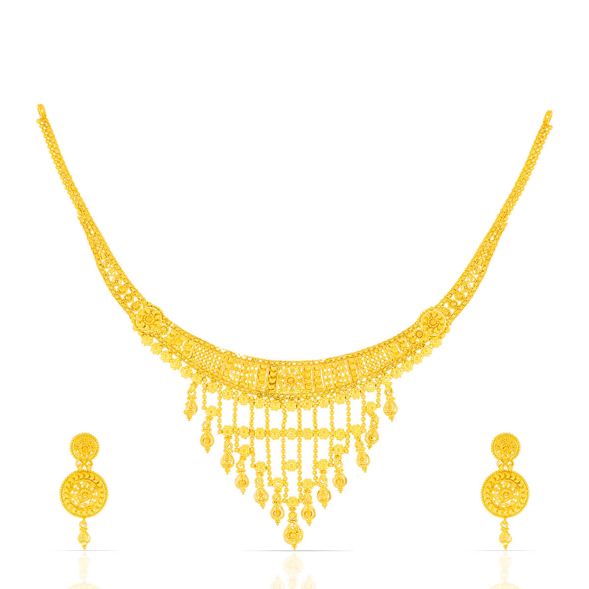 Alluring Elegance Gold Short Necklace
