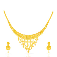Alluring Elegance Gold Short Necklace