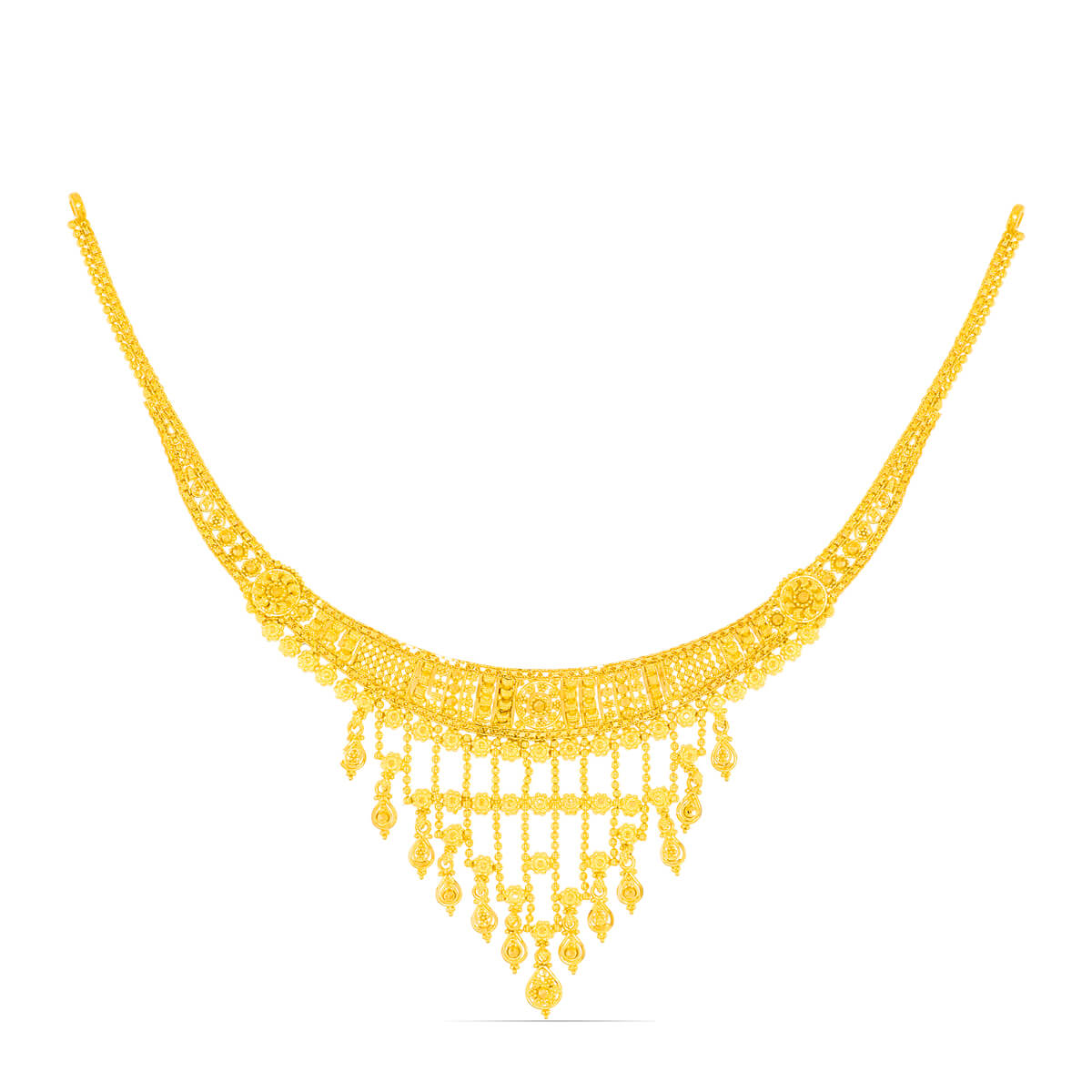 Alluring Elegance Gold Short Necklace