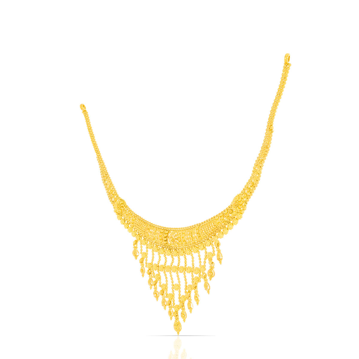 Alluring Elegance Gold Short Necklace
