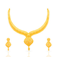 Marvellous Lure 22K Gold Short Necklace Set
