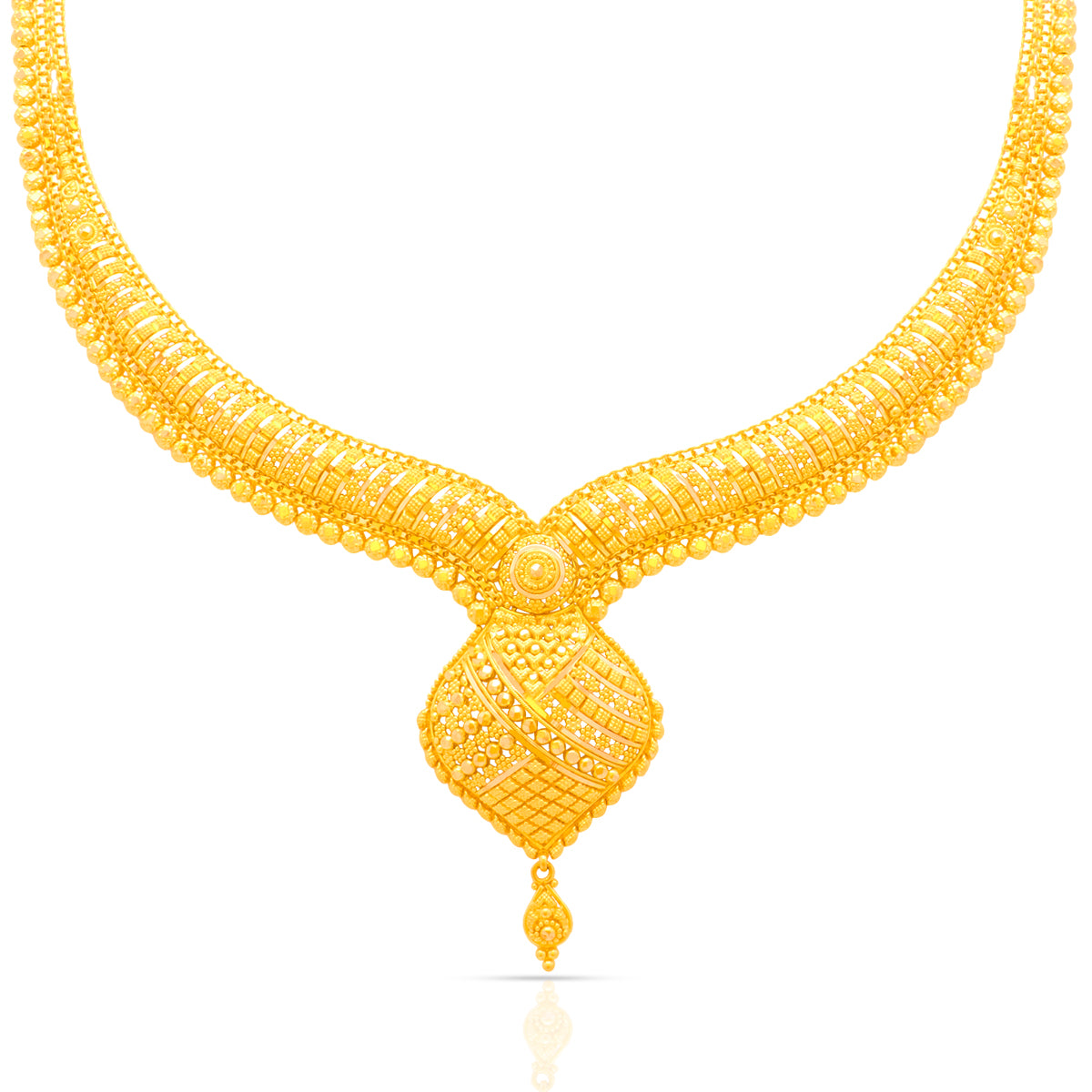 Marvellous Lure 22K Gold Short Necklace Set
