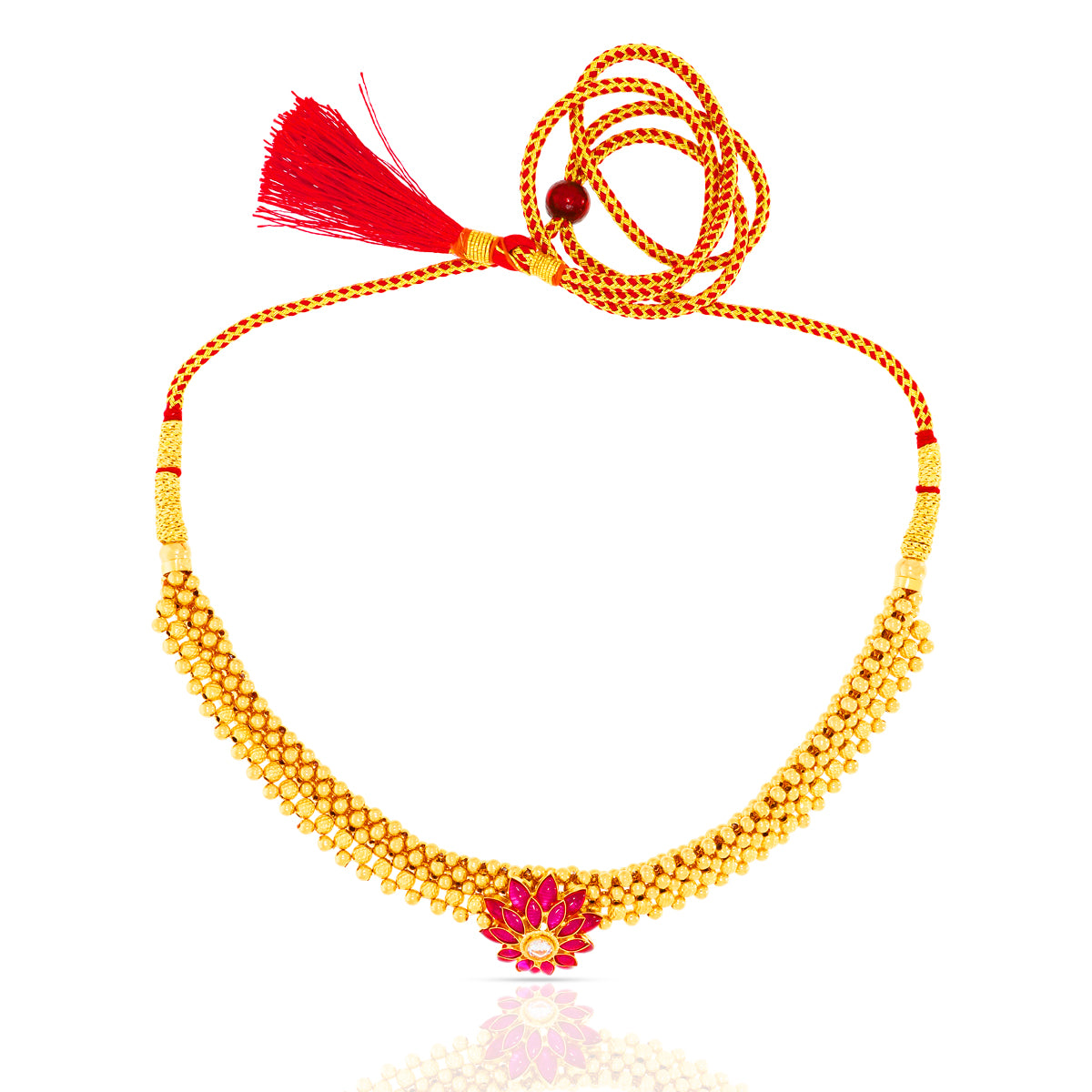 Ruby Grace Floral 22K Gold Thushi
