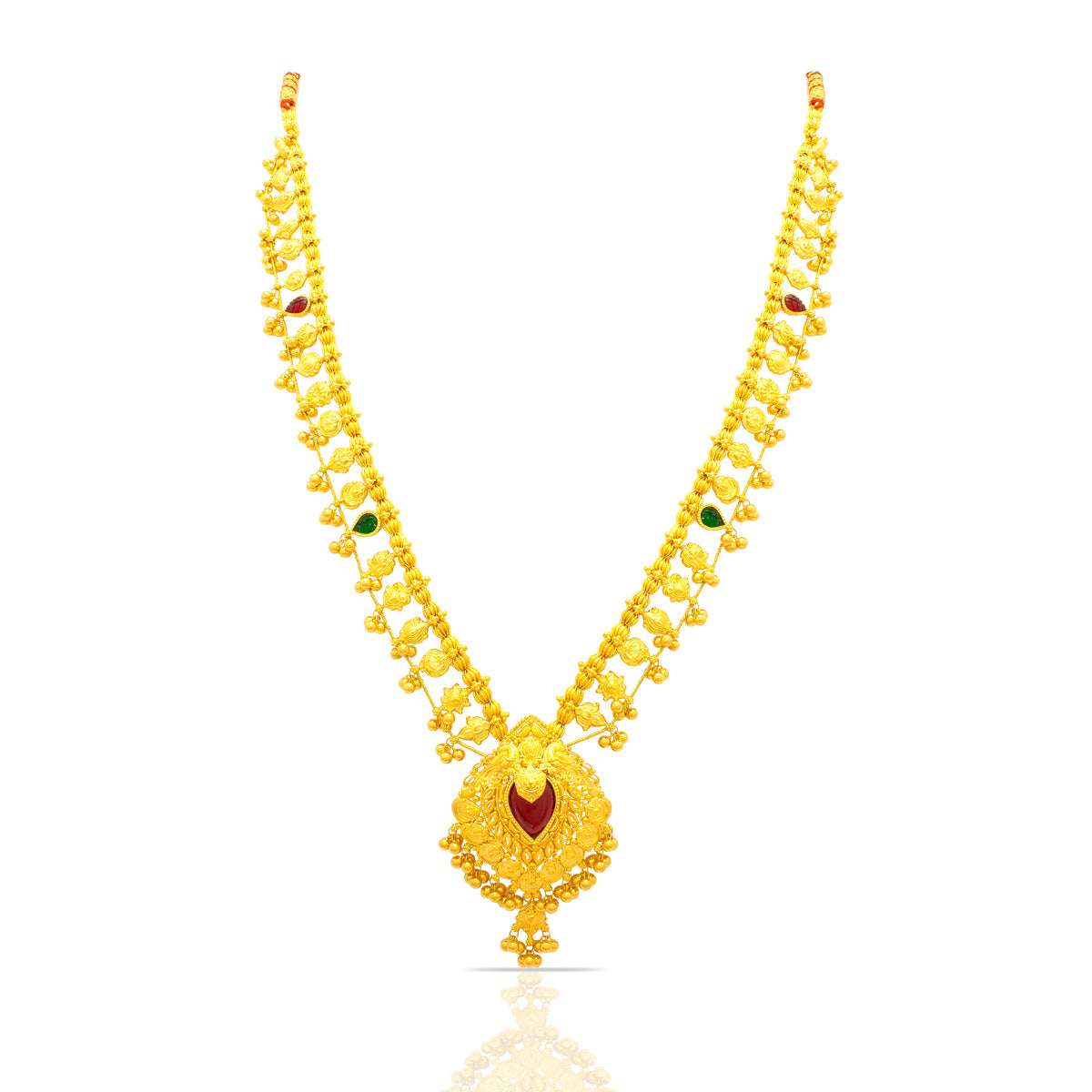 Deluxe Vintage Flair 22K Gold Long Necklace