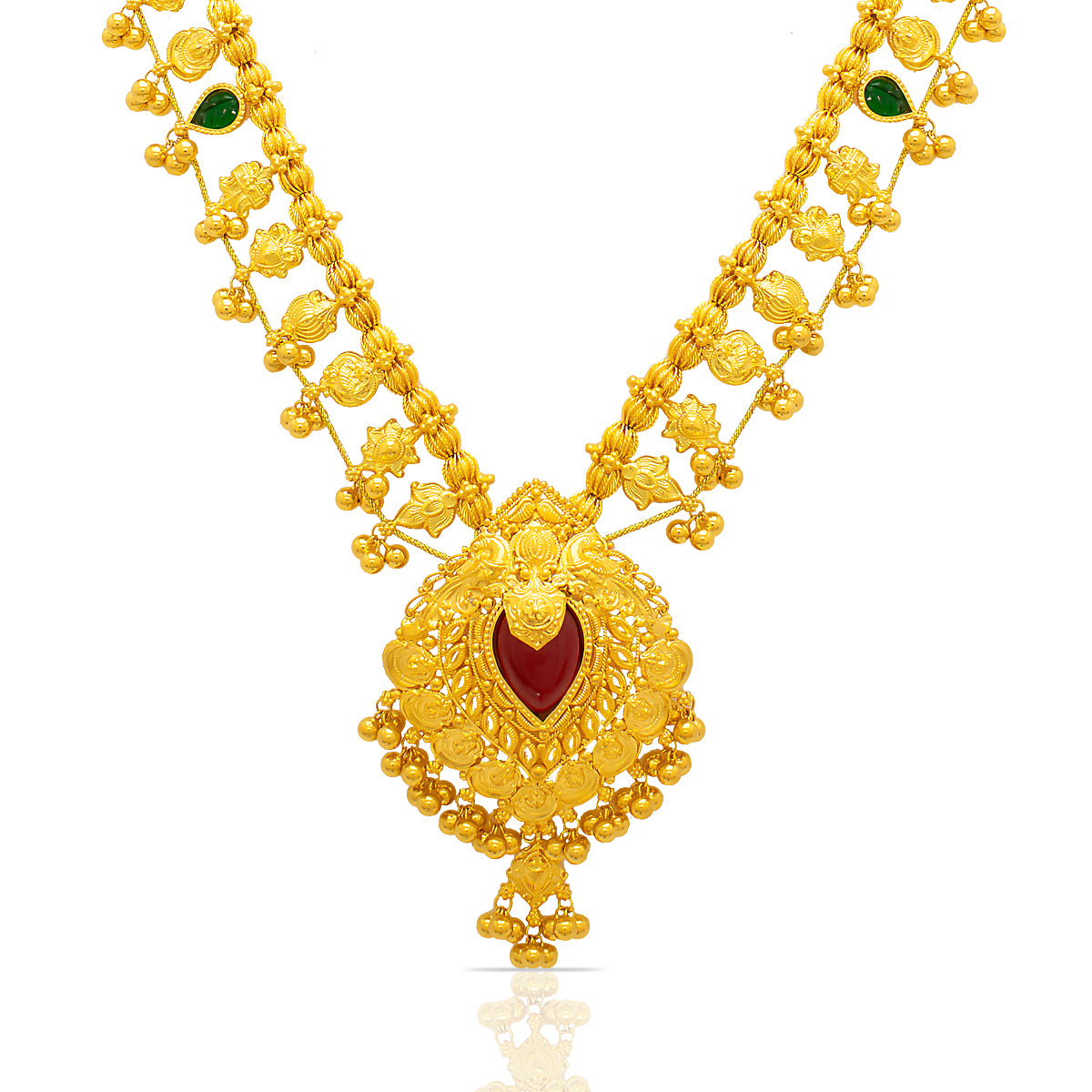 Deluxe Vintage Flair 22K Gold Long Necklace