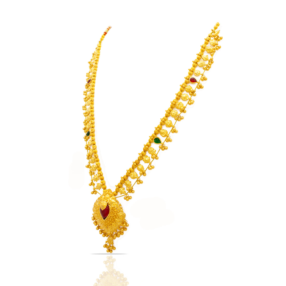 Deluxe Vintage Flair 22K Gold Long Necklace