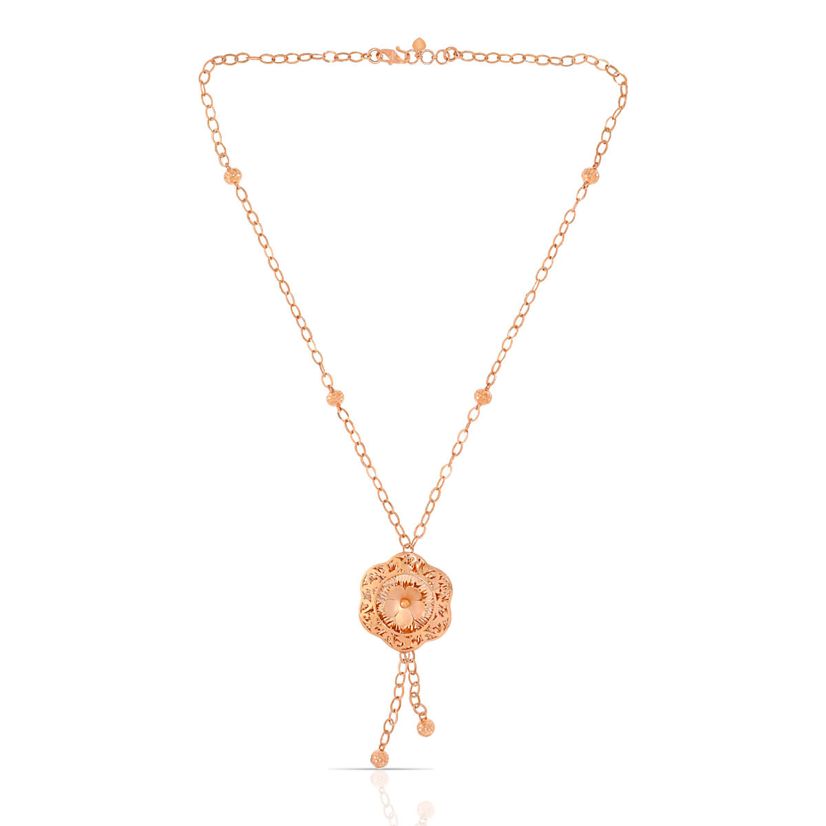 Bold Hexa Rose Gold Short Necklace