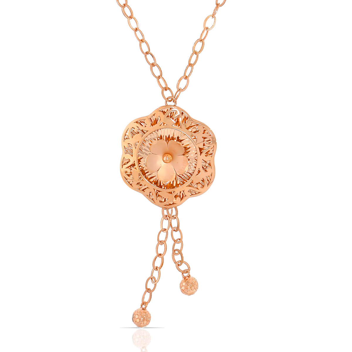 Bold Hexa Rose Gold Short Necklace