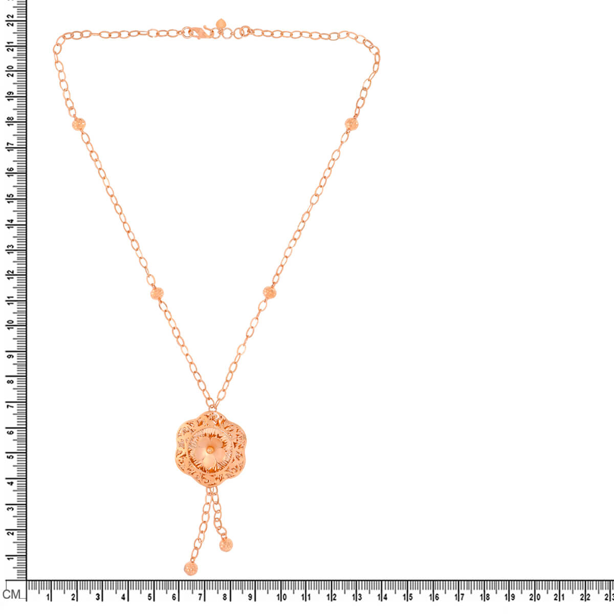Bold Hexa Rose Gold Short Necklace