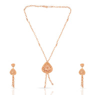 Rosy Paisley Radiance Gold Short Necklace