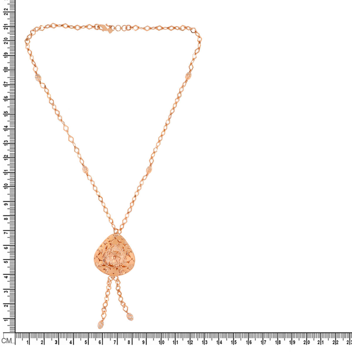Rosy Paisley Radiance Gold Short Necklace