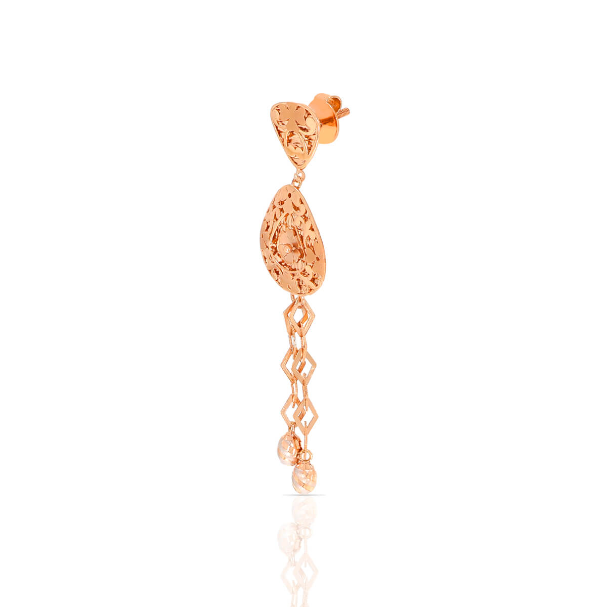 Rosy Paisley Radiance Gold Short Necklace