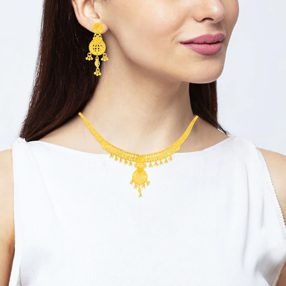 Mesmerising Grace Wedding Gold Necklace