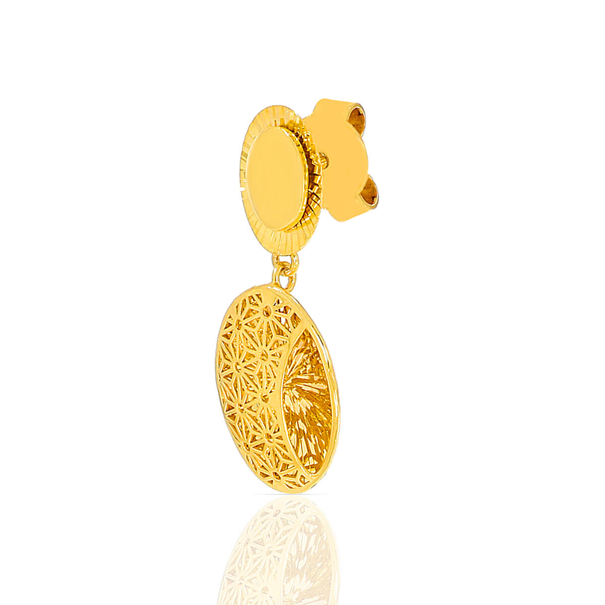 Charming Oblong Gold Short Necklace