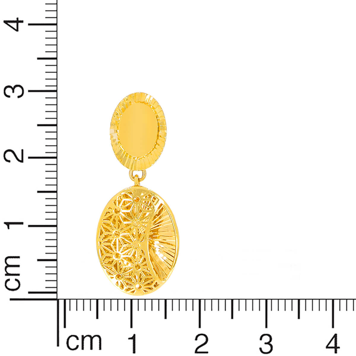 Charming Oblong Gold Short Necklace