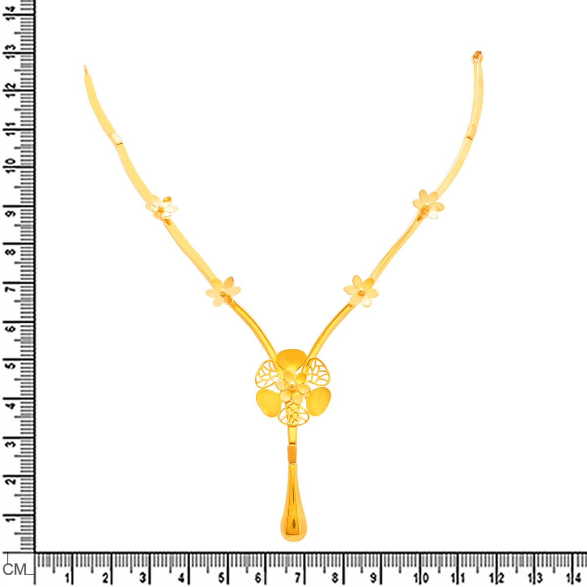 Captivating Blooming Charm Gold Short Necklace