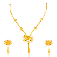 Exclusive Floral Grace Gold Short Necklace