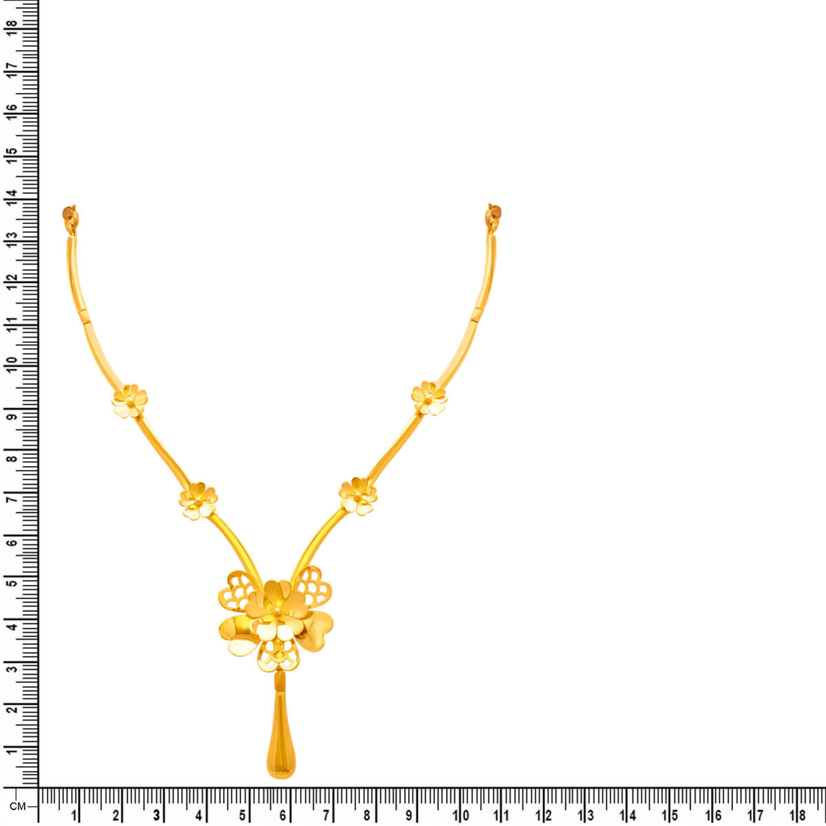 Exclusive Floral Grace Gold Short Necklace