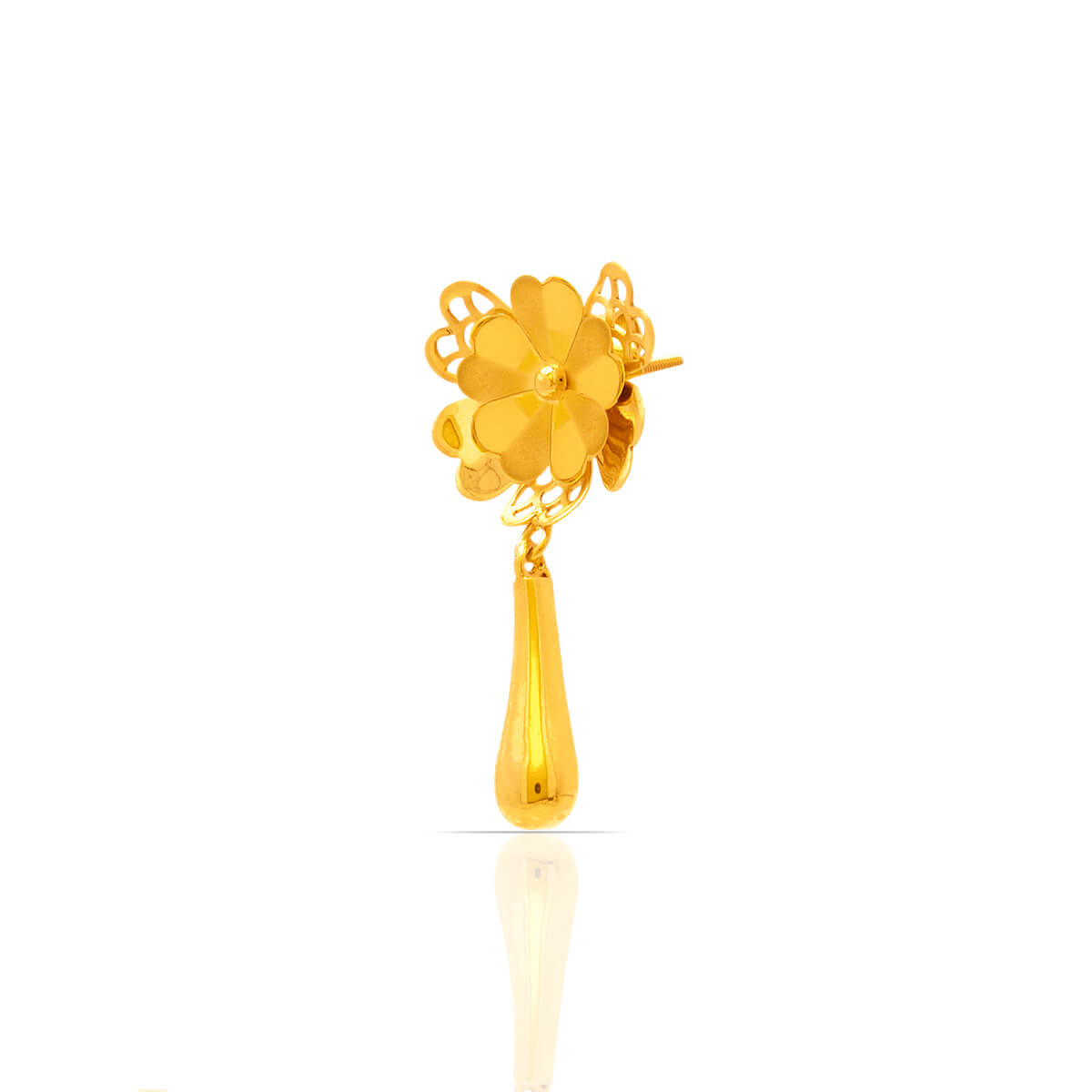Exclusive Floral Grace Gold Short Necklace