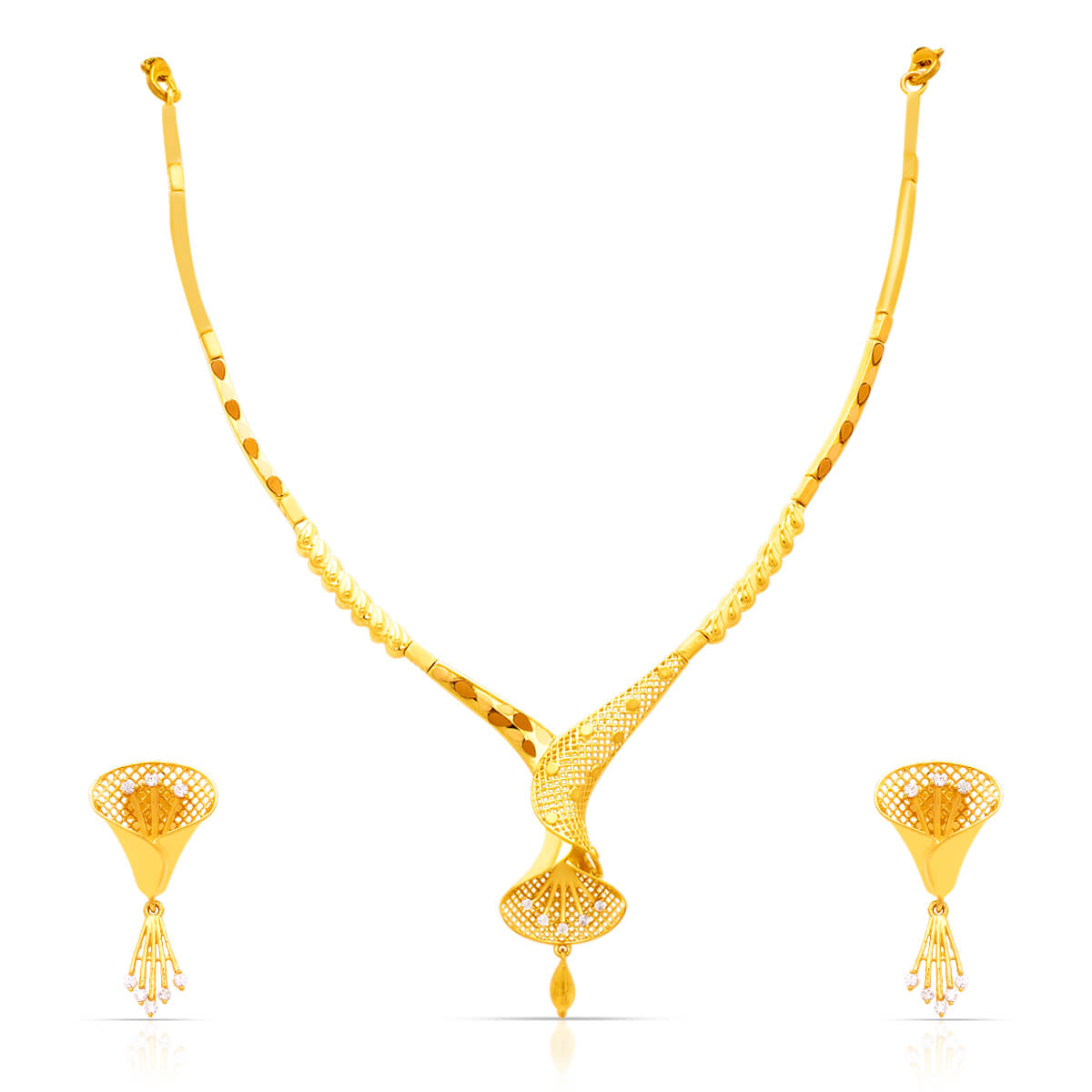 Contemporary Grace Gold Short Necklace