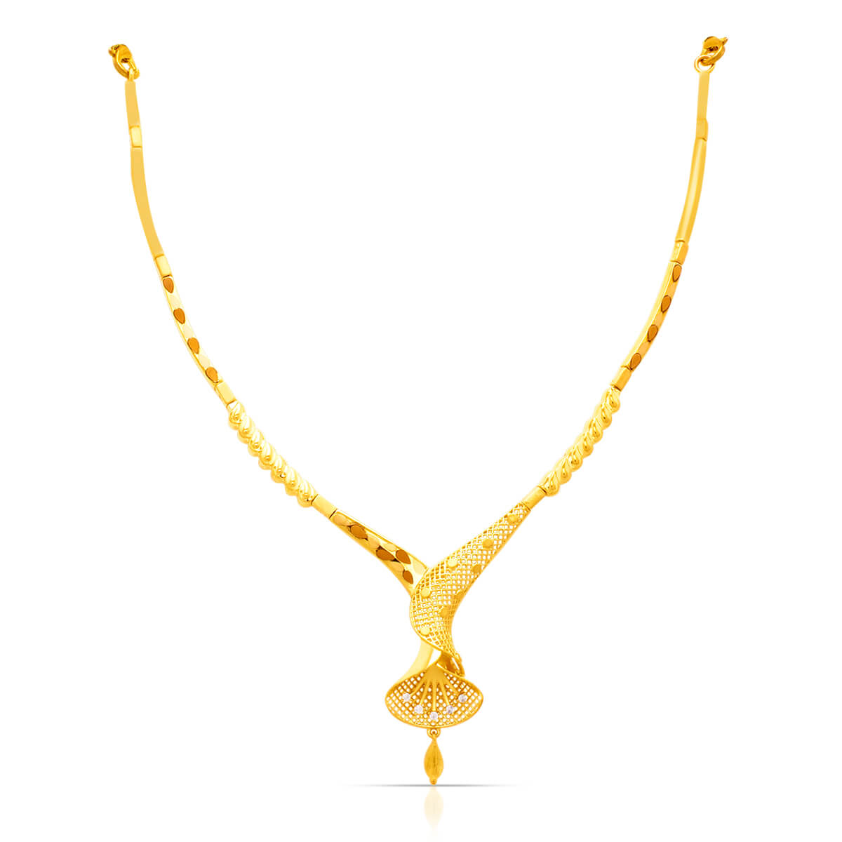 Contemporary Grace Gold Short Necklace